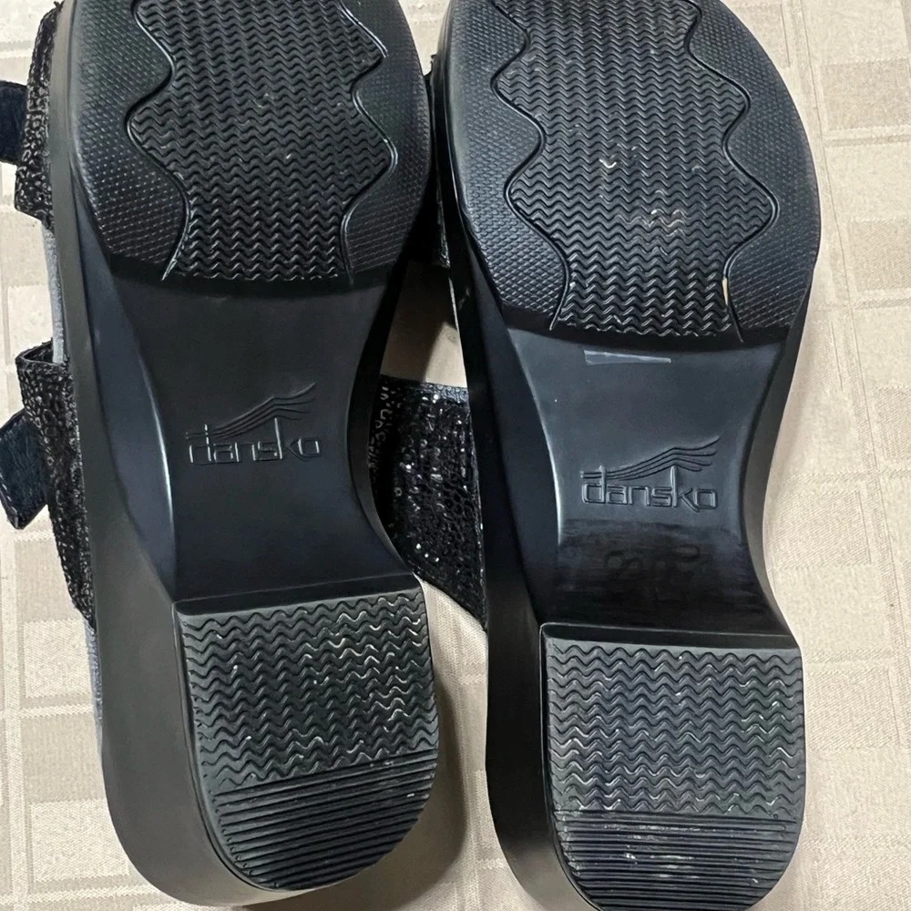 Dansko Sophie EUR 42 Slide Sandal 11.5 - 12M Metallic Leather 2 Strap Adjustable